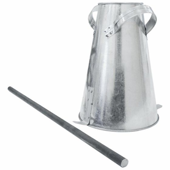 Slump Cone and Rod Set for Testing Concrete Consistency