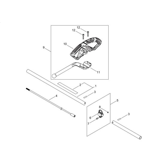 Main Pipe & Handle for ECHO