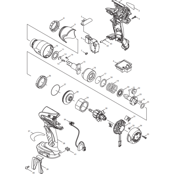 Makita DTW251RFE Assembly