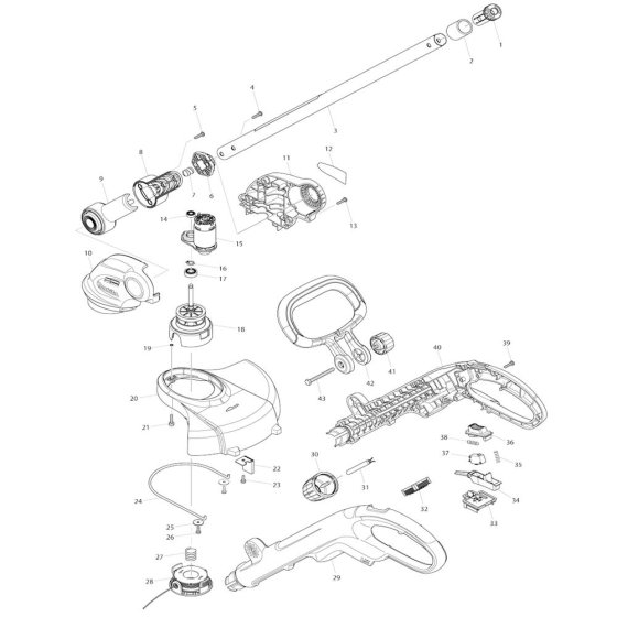 Makita DUR181 Assembly