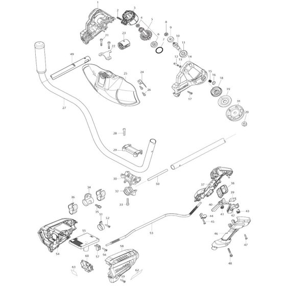 Makita DUR190U Assembly