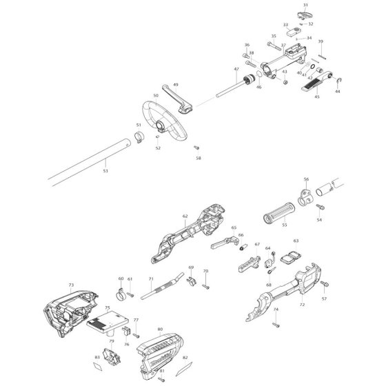 Lever Assembly for Makita DUR191L