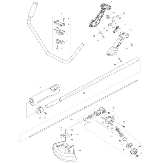 Makita DUR361U Assembly