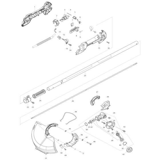 Pipe, Shield Assembly for Makita