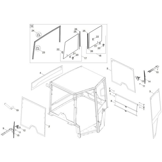 Window Assembly for Wacker DV100-2