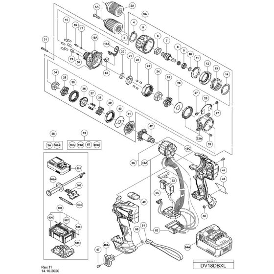 Main Assembly for Hikoki Drill