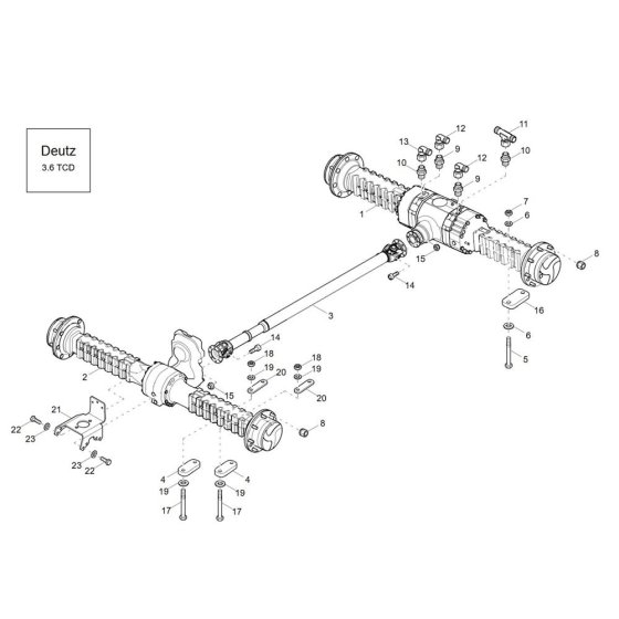 Axle Assembly for Wacker DV60-2