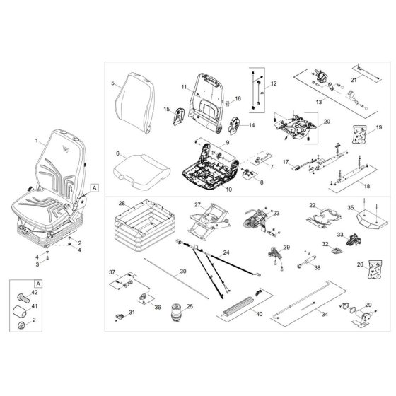 Seat Assembly for Wacker DV60-2