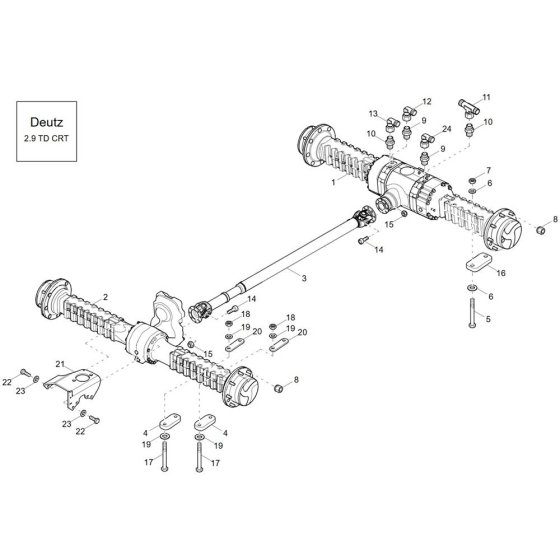 Axle Assembly for DV60-2 Dumper
