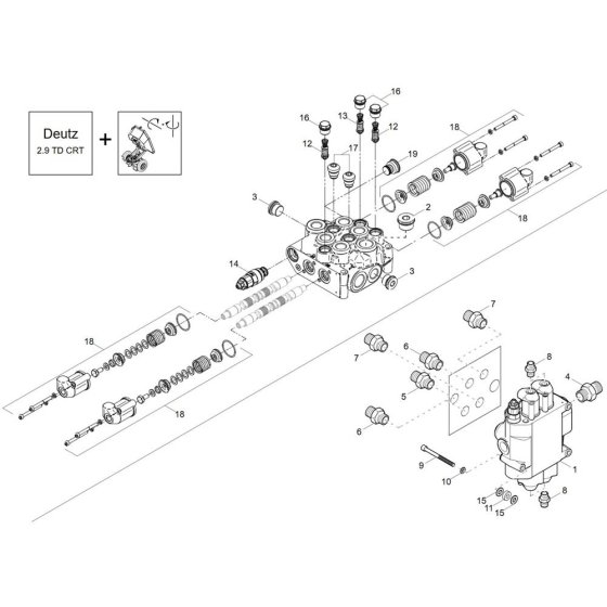 Control Valve for Wacker DV90-2