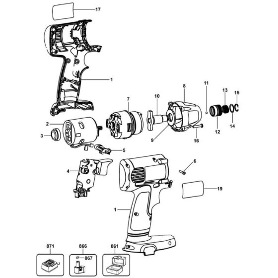 Main Assembly for DeWalt DW056K