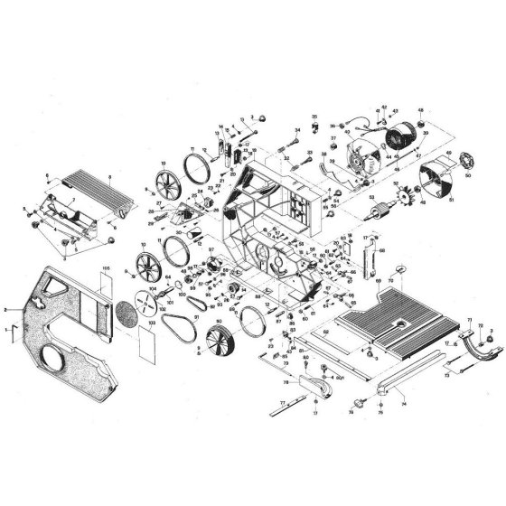 DeWalt DW100 Bandsaw Assembly