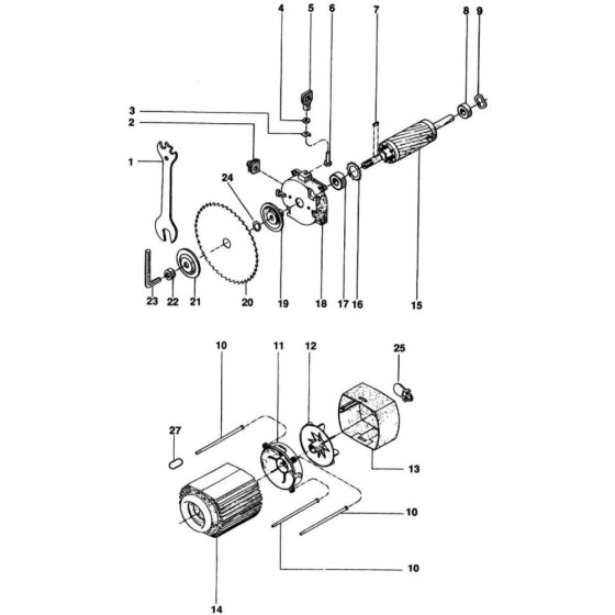 Main Assembly for DeWalt DW1251