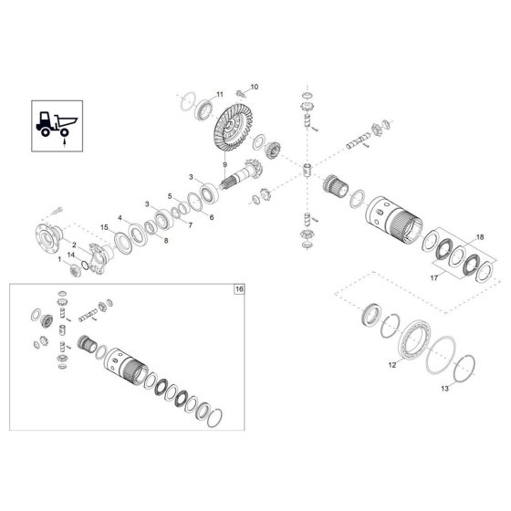 Differential Axle for Wacker DW30-2