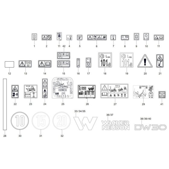 Wacker DW30-2 Dumper Decals
