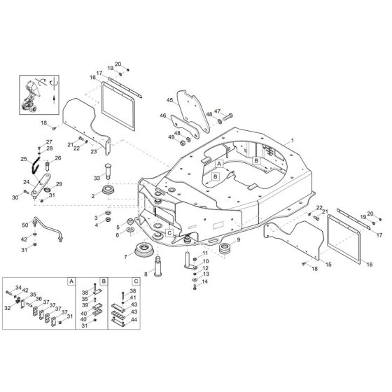 Front Frame Assembly - Wacker DW30-2