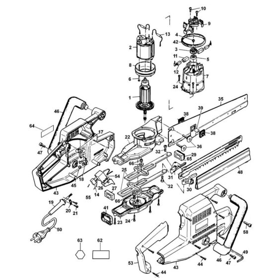 Main Assembly for DeWalt DW390