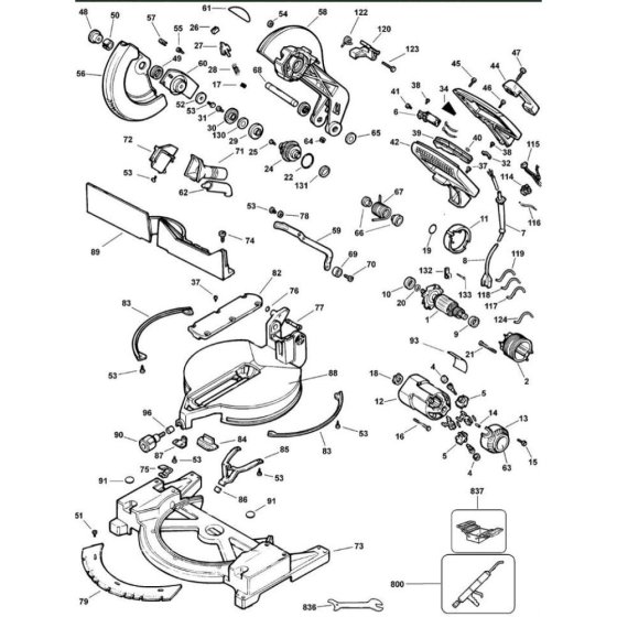 Main Assembly for DeWalt DW704