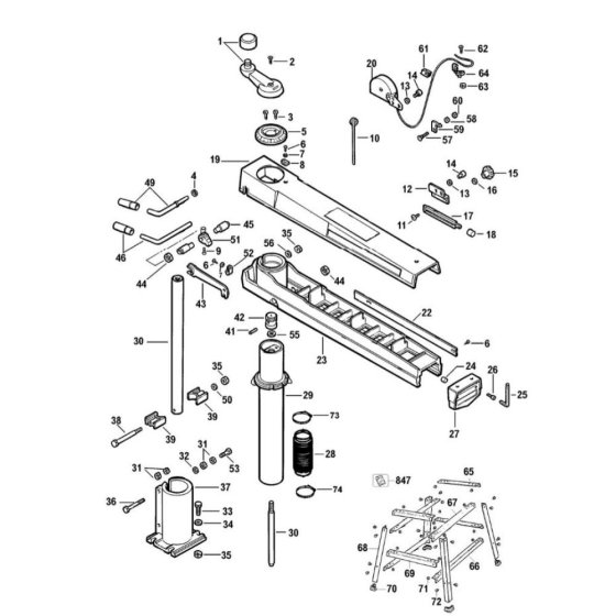 Main Assembly for DeWalt DW720