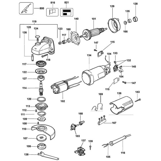 Main Assembly for DeWalt DW811