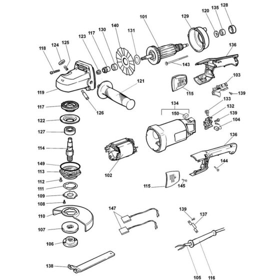 Main Assembly for DeWalt DW830