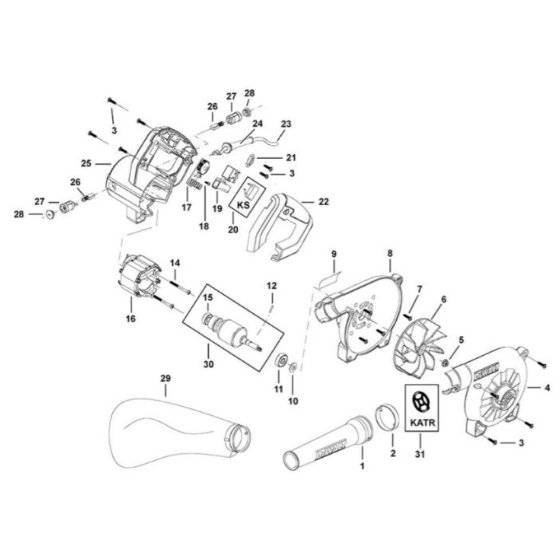 Main Assembly for DeWalt DWB800
