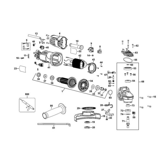 Main Assembly for DeWalt DWE4110