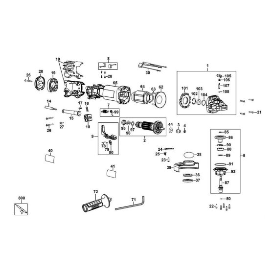 DeWalt DWE4233 Assembly
