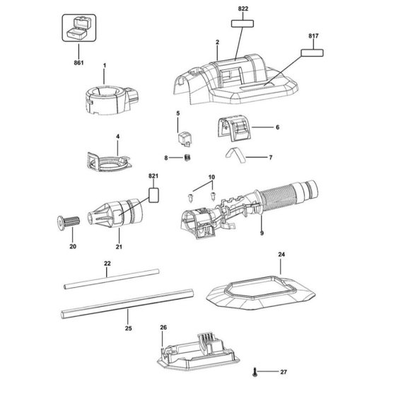 DeWalt DWH050 Main Assembly