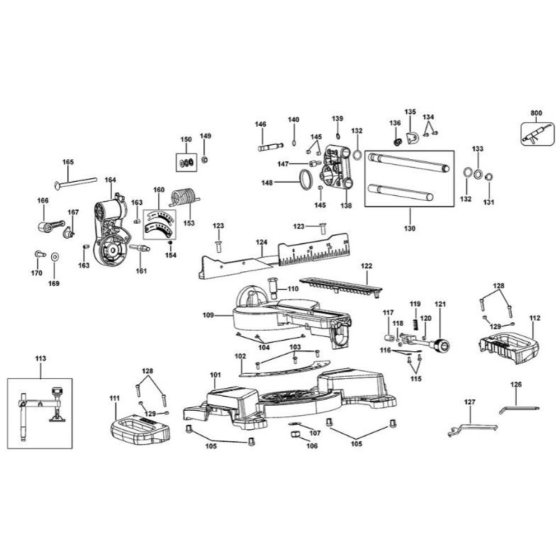 Base Assembly for DeWalt DWS773