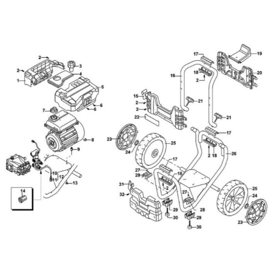Main Assembly for DeWalt DXPW006E