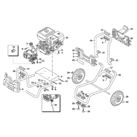 Main Assembly for DeWalt DXPW009E