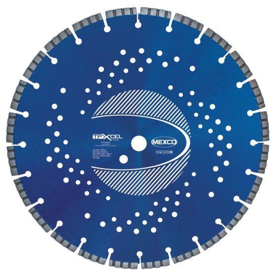 Mexco 350mm Diamond Blade 20mm Diamond Blade Bore Tri-Purpose XCEL