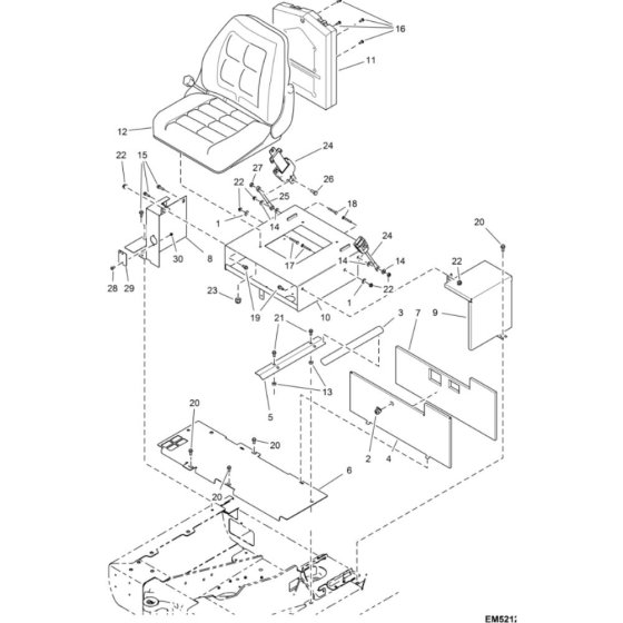 Operator Seat for BobCat E14