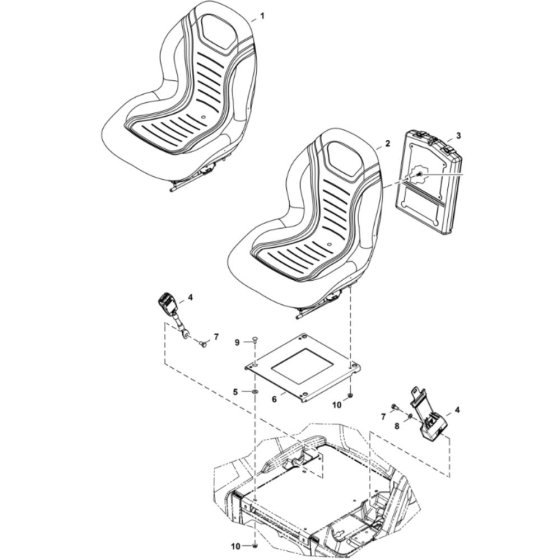 Vinyl Seat for BobCat E17Z