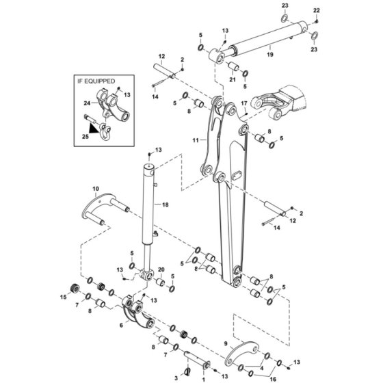 Arm Assembly for BobCat E17Z