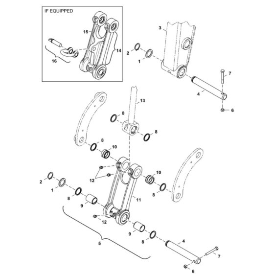 Bucket Link Assembly for BobCat E26