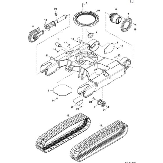 Undercarriage for BobCat E26
