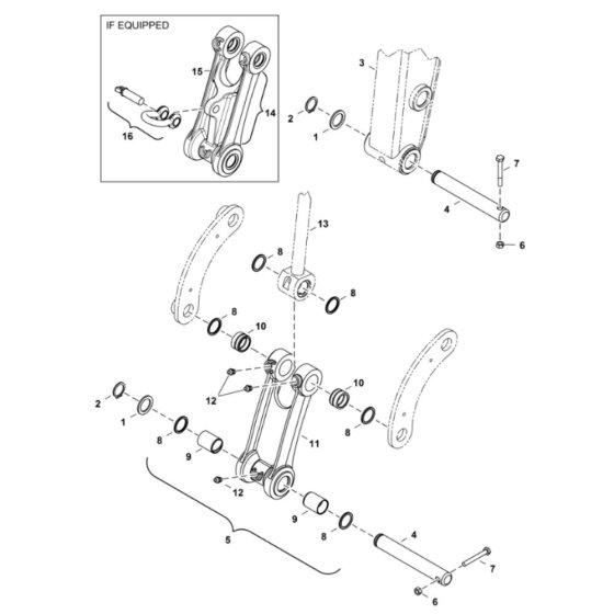 Bucket Link Assembly for BobCat E26