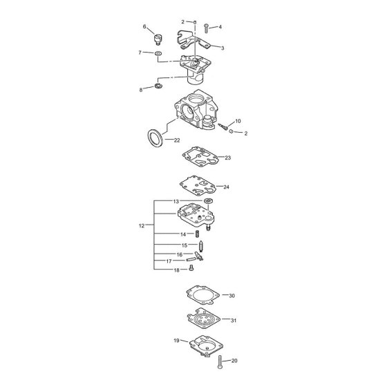 Carburettor for ECHO EA-410