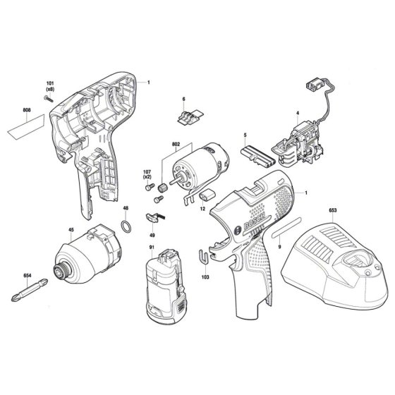 Impact Wrench Assembly for Bosch