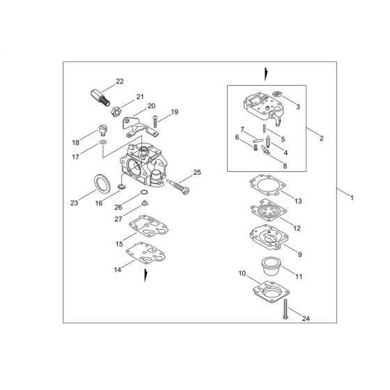 Carburettor for Shindaiwa EB3410