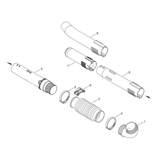 Pipe for Shindaiwa EB600RT