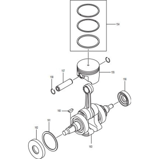 Piston Assembly for Makita EB7650TH