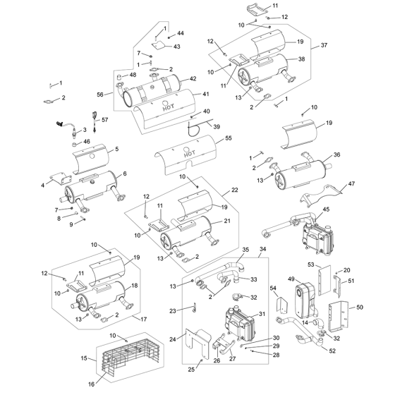 Exhaust for Kohler ECV730