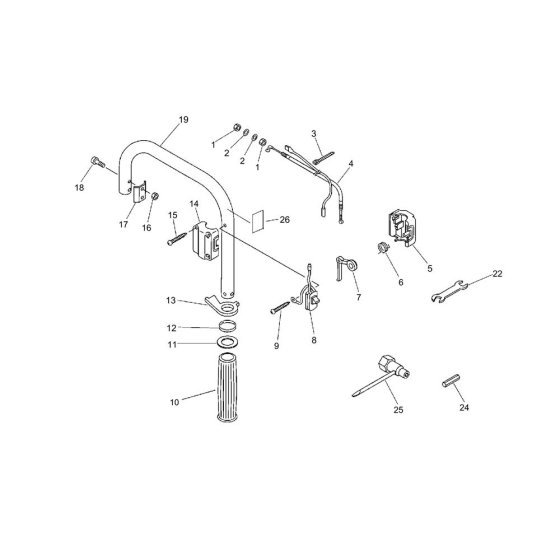 Handle for ECHO EDR-2400