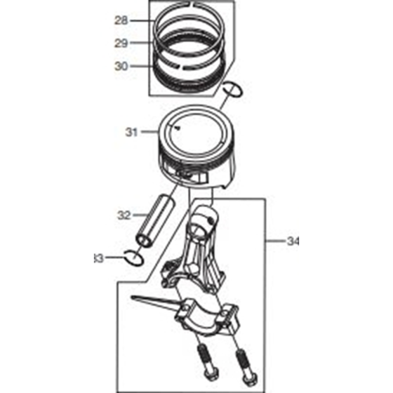 Piston Assembly for Makita EG5550A