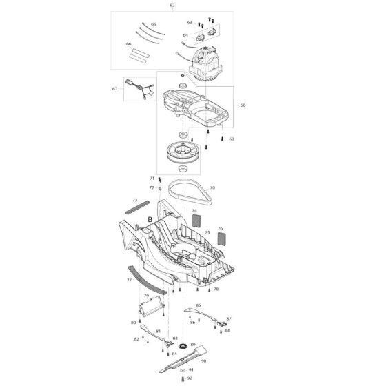 Deck & Motor Assembly for ELM3320