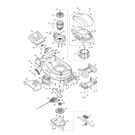 Deck & Motor Assembly for ELM4621