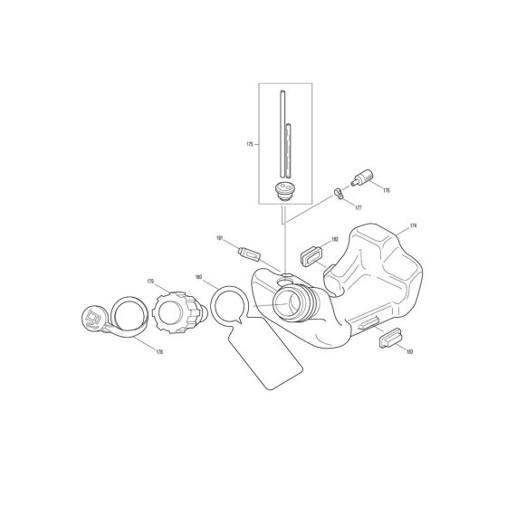 Fuel Tank Assembly for Makita